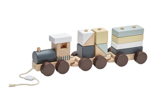 Block train natural Kids Concept