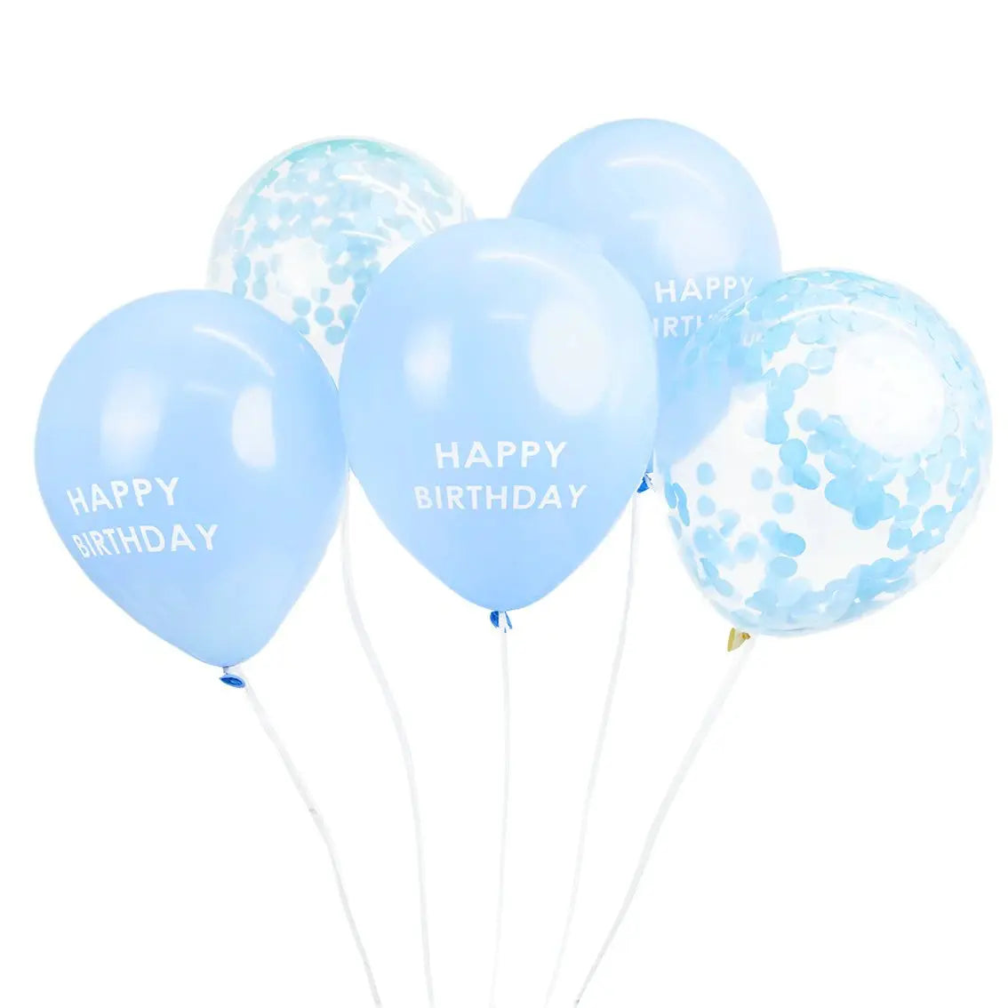 Blue Happy Birthday Confetti Balloons Talking Tables