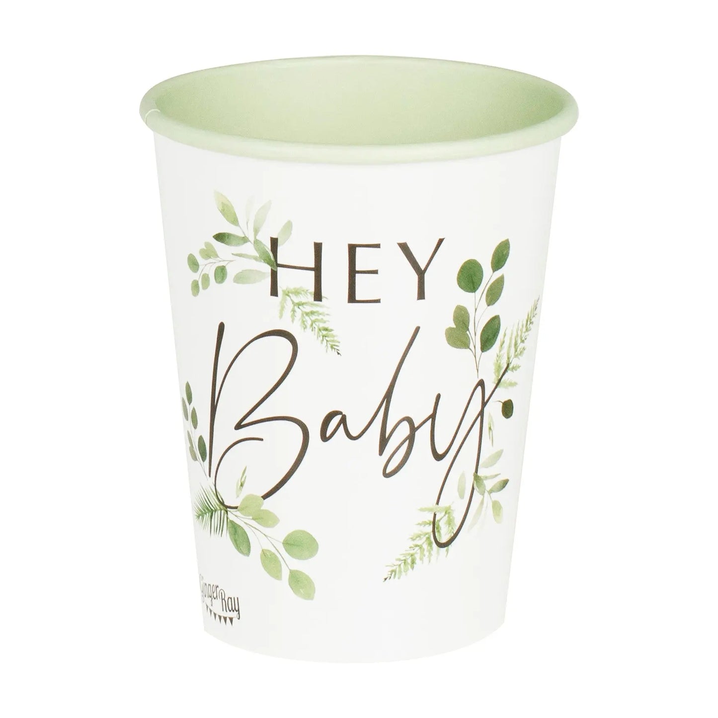 Botanical Hey Baby Shower Cups Ginger Ray