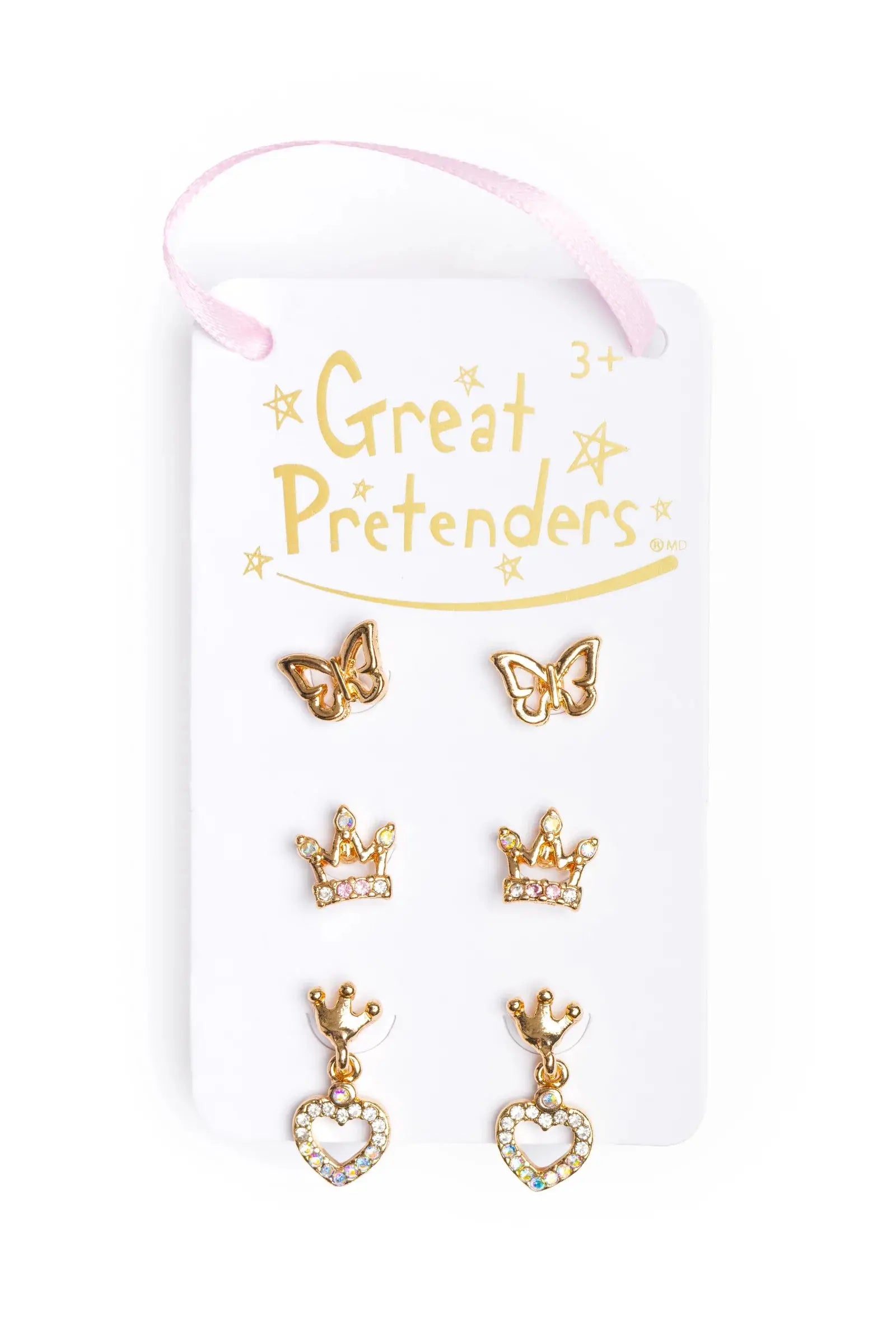 Boutique royal crown studded earrings Great Pretenders