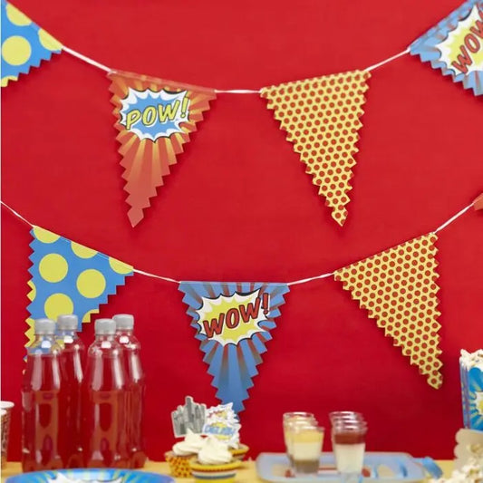 Bunting - Pop Art Superhero Party Ginger Ray