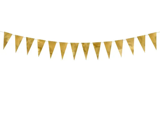 Bunting, gold, 2.15m Partydeco