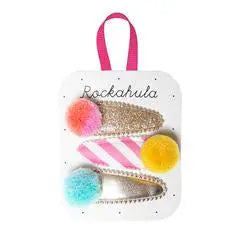 CANDY STRIPE POM POM CLIPS Rockahula