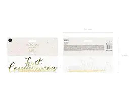 Cake topper first communion, gold Partydeco