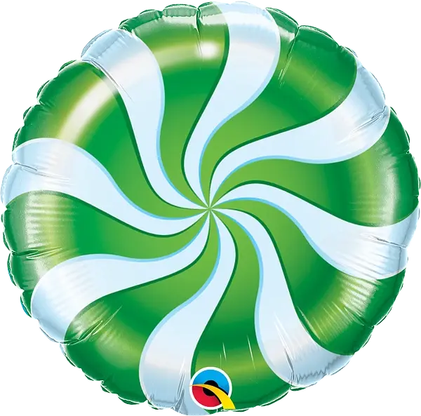 Candy Swirl Green Foil Balloon qualatex