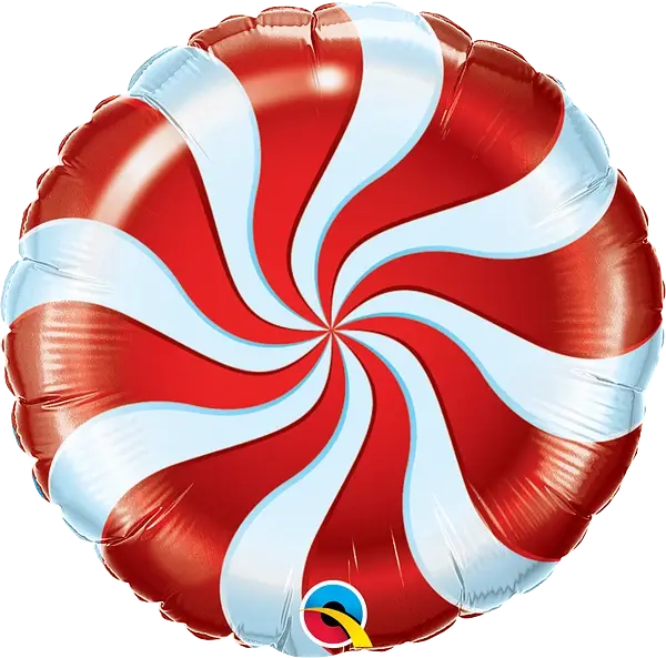 Candy Swirl Red Foil Balloon qualatex