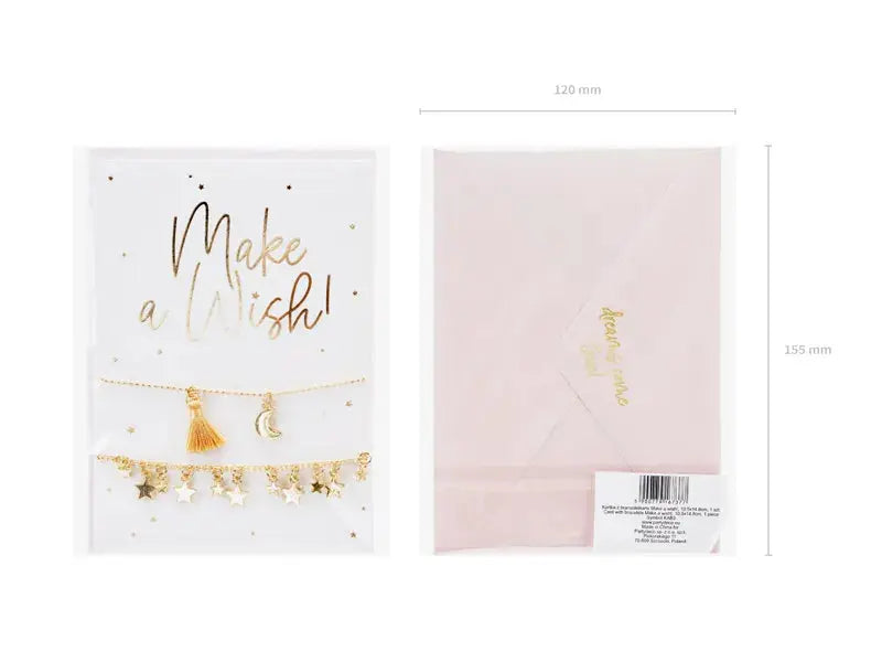 Card with bracelets make a wish Partydeco