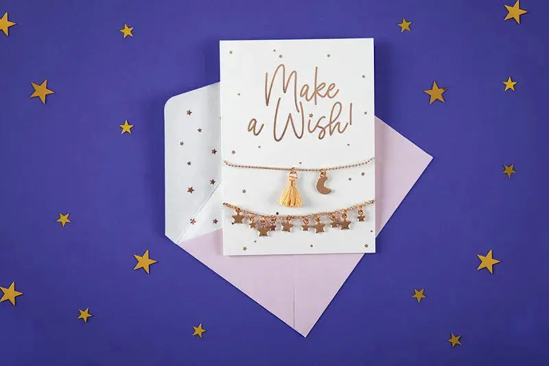 Card with bracelets make a wish Partydeco