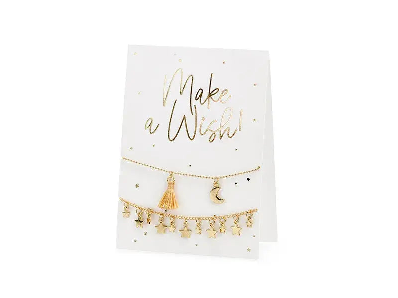 Card with bracelets make a wish Partydeco