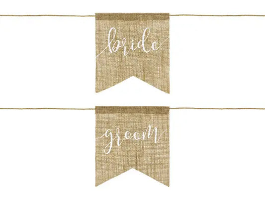 Chair signs bride groom Partydeco