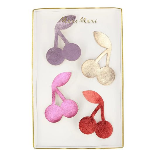 Cherry Hair Clips (x 4) Meri Meri