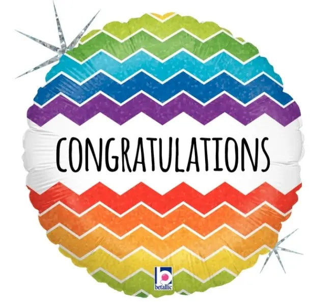 Chevron Congratulations FOIL BALLOON Betallic