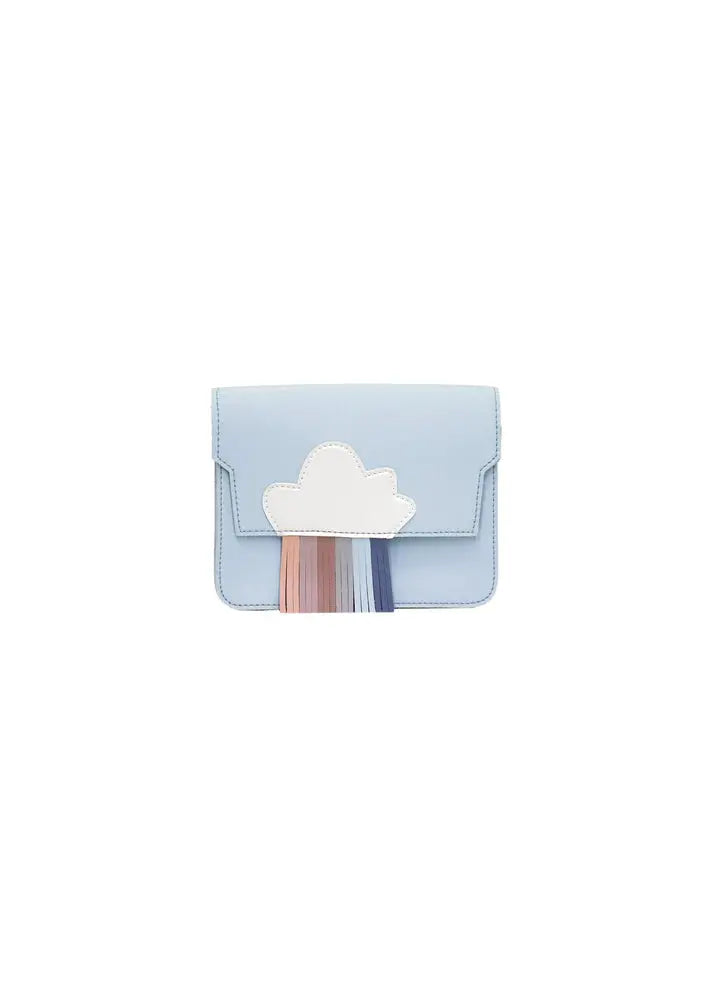 Child's shoulder bag - mini rainbow blue Yuko. B
