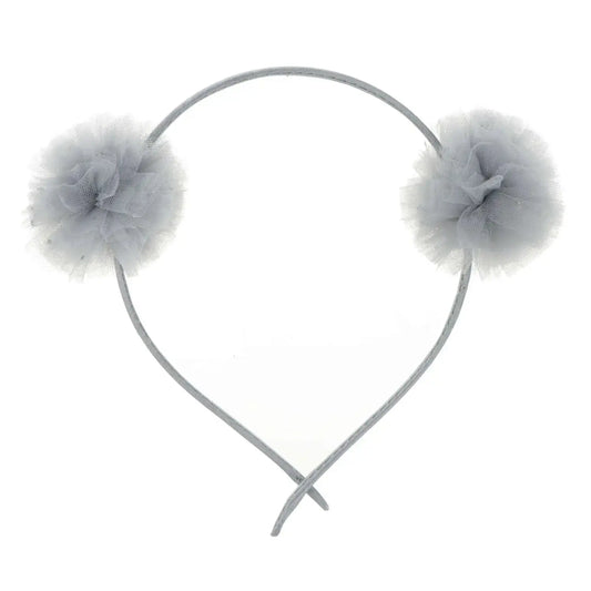 Children's tulle pompom headband - grey -  Inca hair Inca products SL