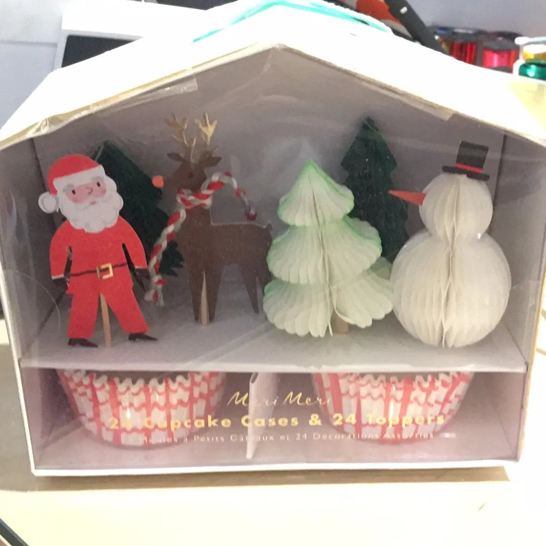 Christmas Cupcake Kit 24 toppers Meri Meri