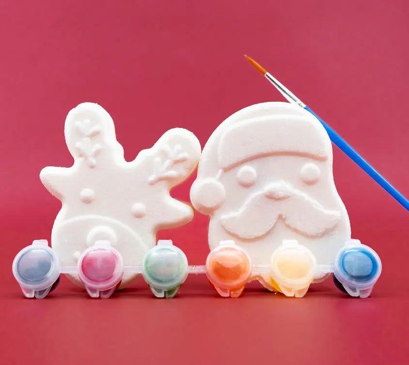 Christmas Paint Your Own Bath Bombs - Santa and Reindeer Luxiny Products