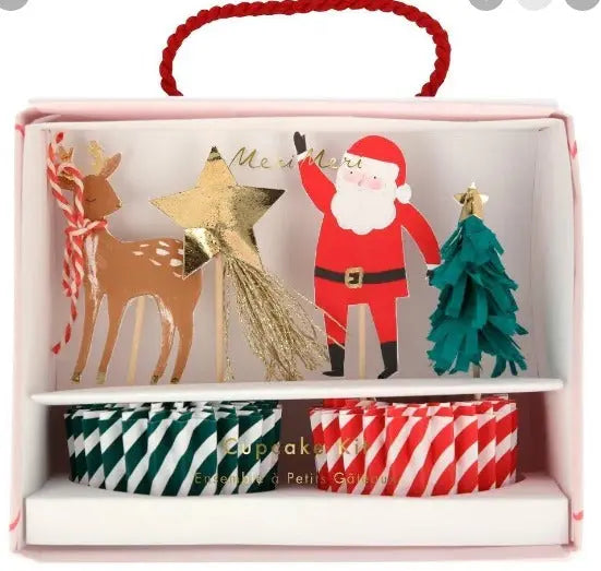 Christmas festive Icon Cupcake Kit (x 24 toppers) Meri Meri