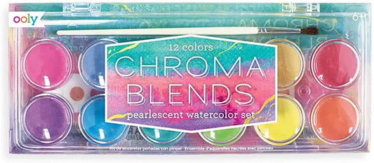 Chroma Blends Watercolors – 12 Piece Set – Pearlescent OOLY