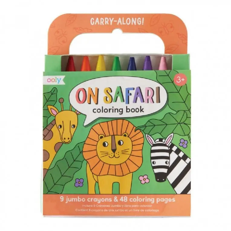 Coloring Book with Crayons On Safari (138-020) OOLY