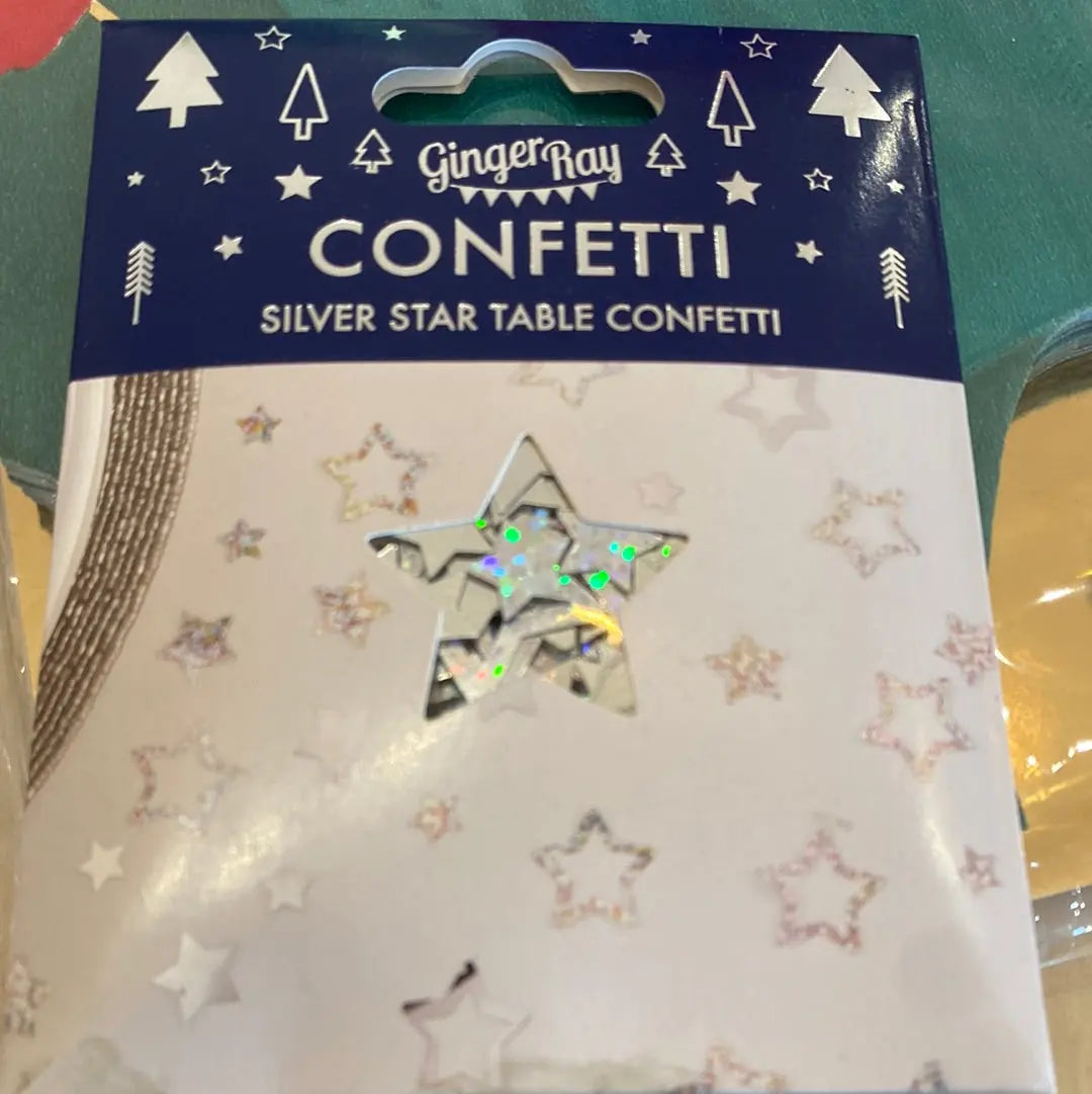 Confetti silver star table SASS AND BELLE