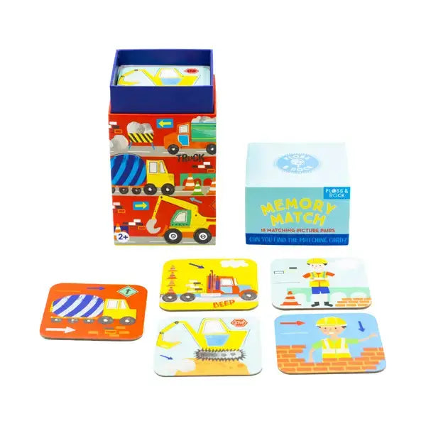 Construction Memory Match Floss and Rock