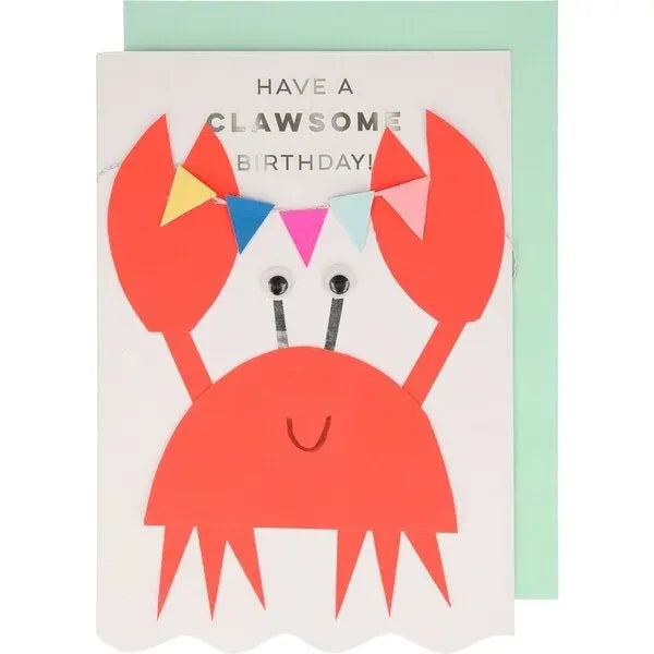 Crab With Bunting Birthday Card Meri Meri