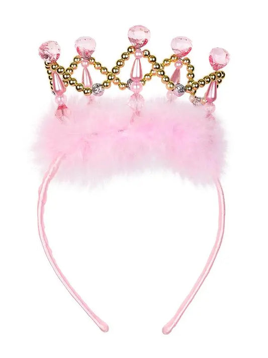 Crown Esmeralda, gold+pink souza