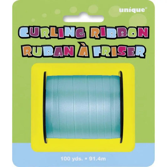 Curly Ribbon Blue Caraibe 45 m cotillons Alsace