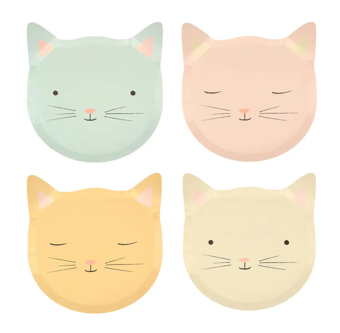 Cute Kitten Plates (x 8) Meri Meri