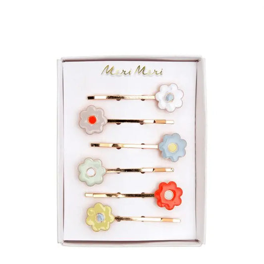 Daisy enamel hair slides Meri Meri