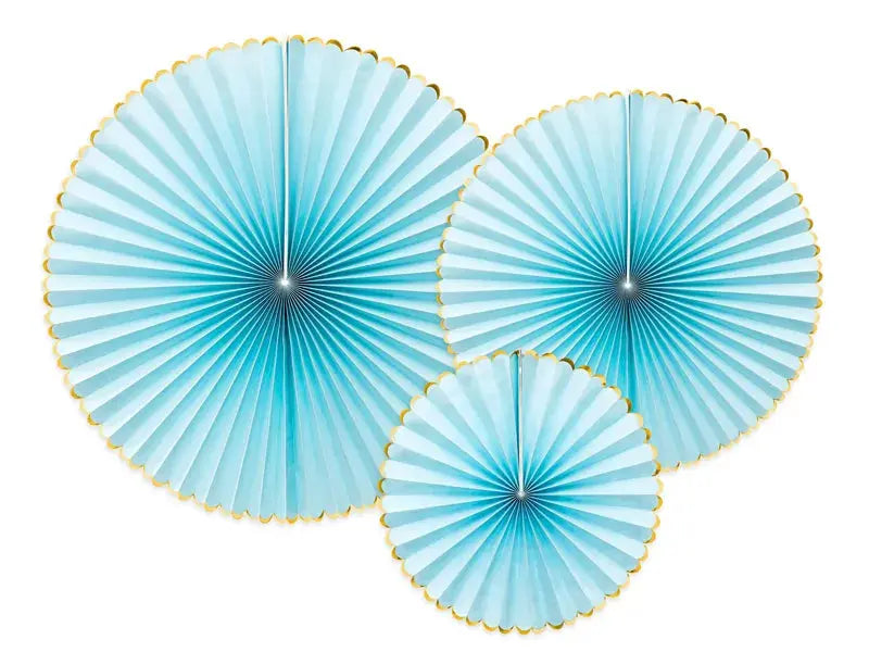 Decorative Light Blue Rosettes Partydeco