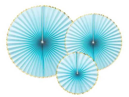 Decorative Light Blue Rosettes Partydeco