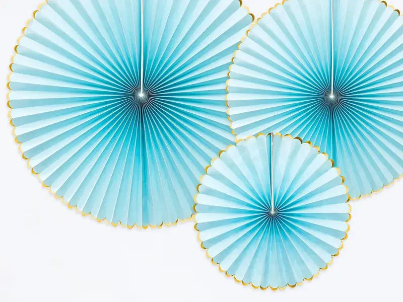 Decorative Light Blue Rosettes Partydeco