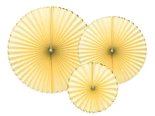 Decorative Light Yellow Rosettes Partydeco