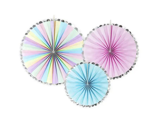 Decorative Unicorn Rosettes - 3 pieces - Party Deco Partydeco