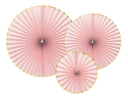 Decorative rosettes yummy, light pink Partydeco
