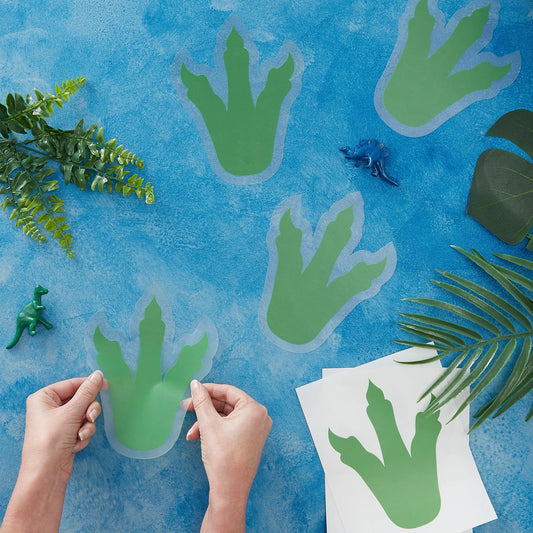 Dinosaur Party Footprint Sitckers Ginger Ray