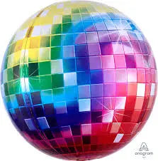 Disco Ball Orbz Foil Balloons qualatex