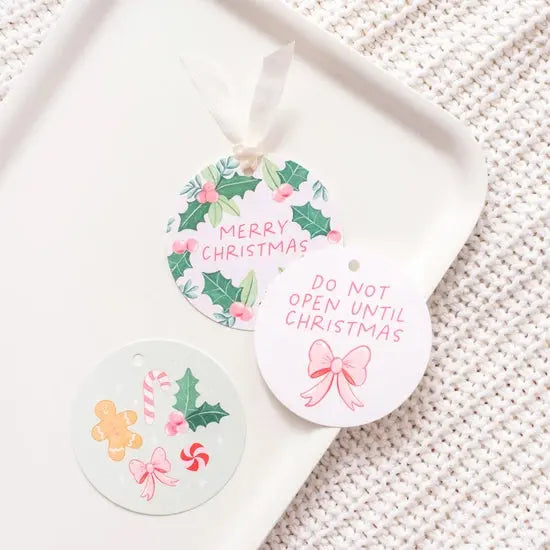 Do Not Open Until Christmas Circle Gift Tags Isabella MG & Co.