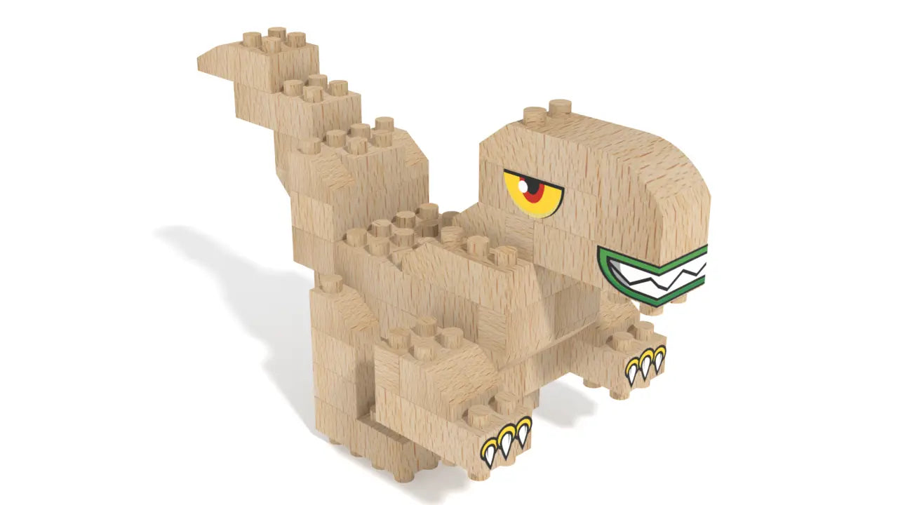 FabBrix - Dino Park (compatible wooden building block set) Open Bricks Source