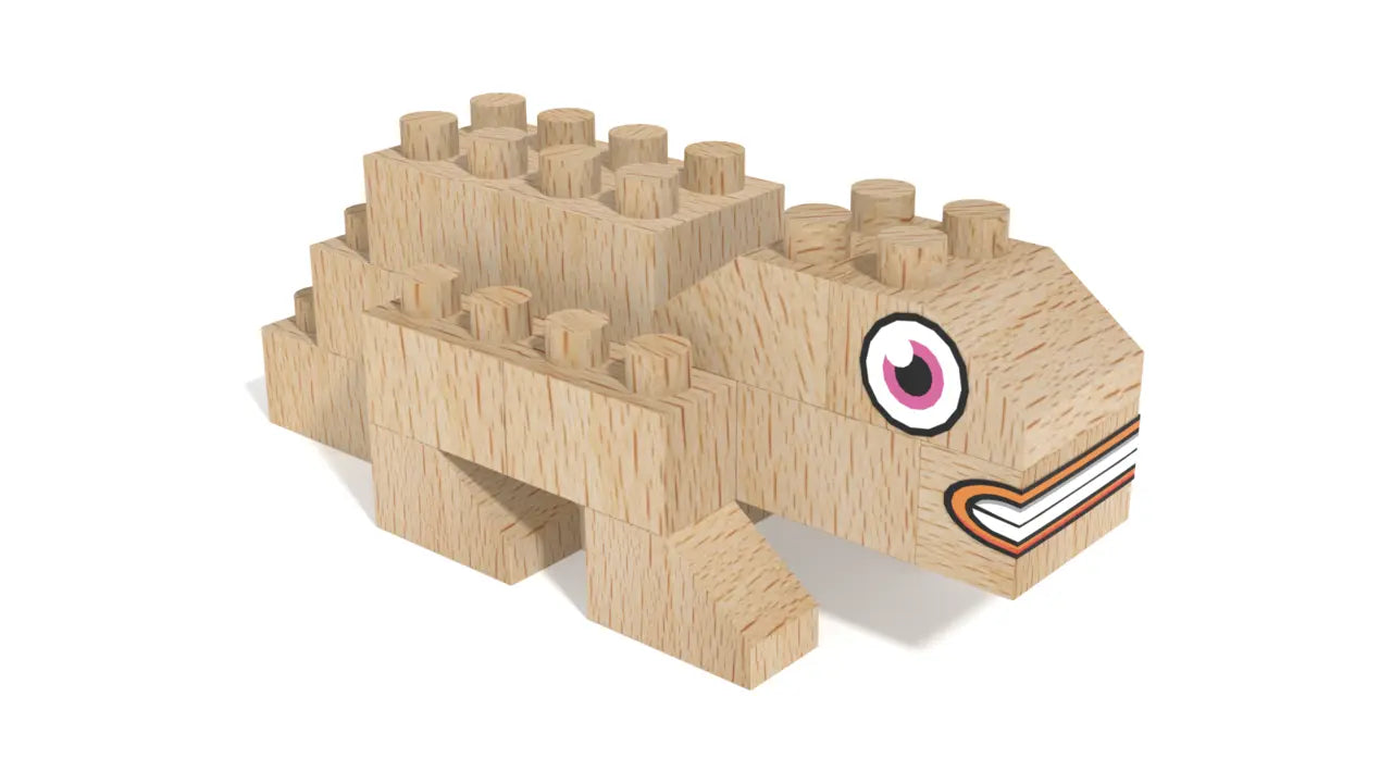 FabBrix - Dino Park (compatible wooden building block set) Open Bricks Source