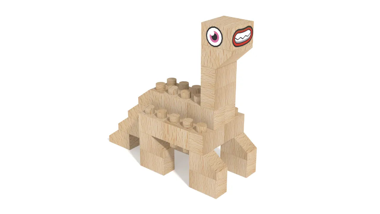 FabBrix - Dino Park (compatible wooden building block set) Open Bricks Source