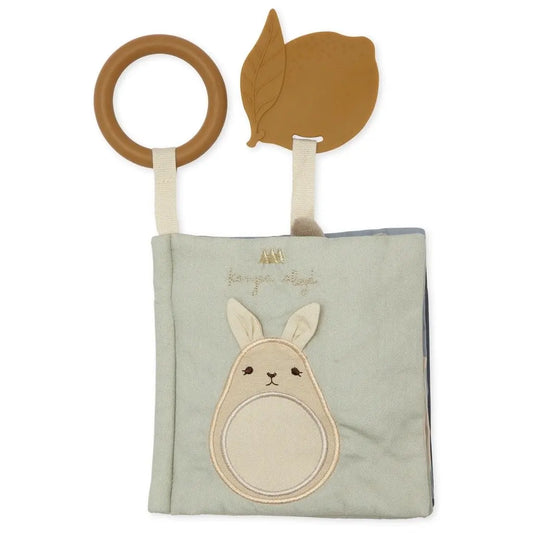 Fabric book bunny - multi Konges Slojd