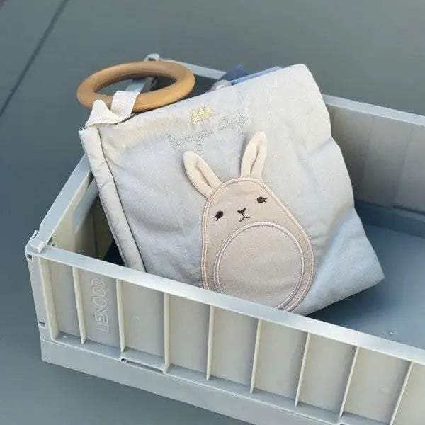 Fabric book bunny - multi Konges Slojd
