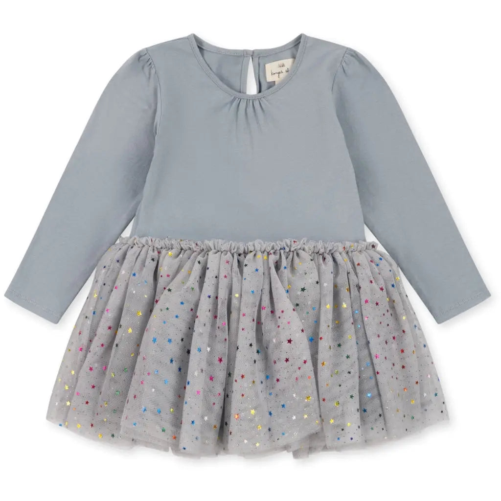 Fairy Ballerina Dress gray with starts Konges Slojd