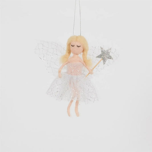 Fairy With Star Wand Felt Hanging Decoration SASS AND BELLE