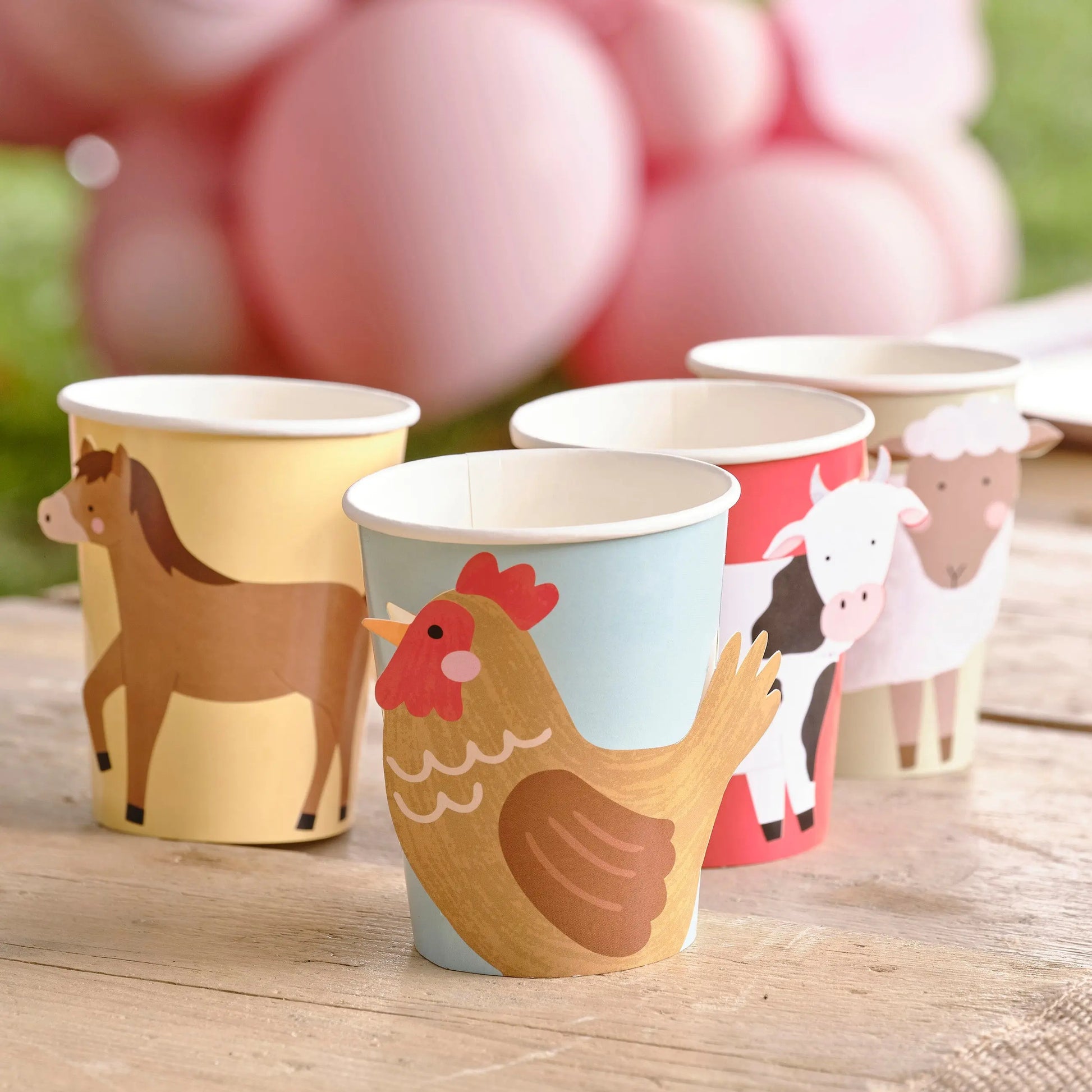 Farm Animals Paper Party Cups Ginger Ray