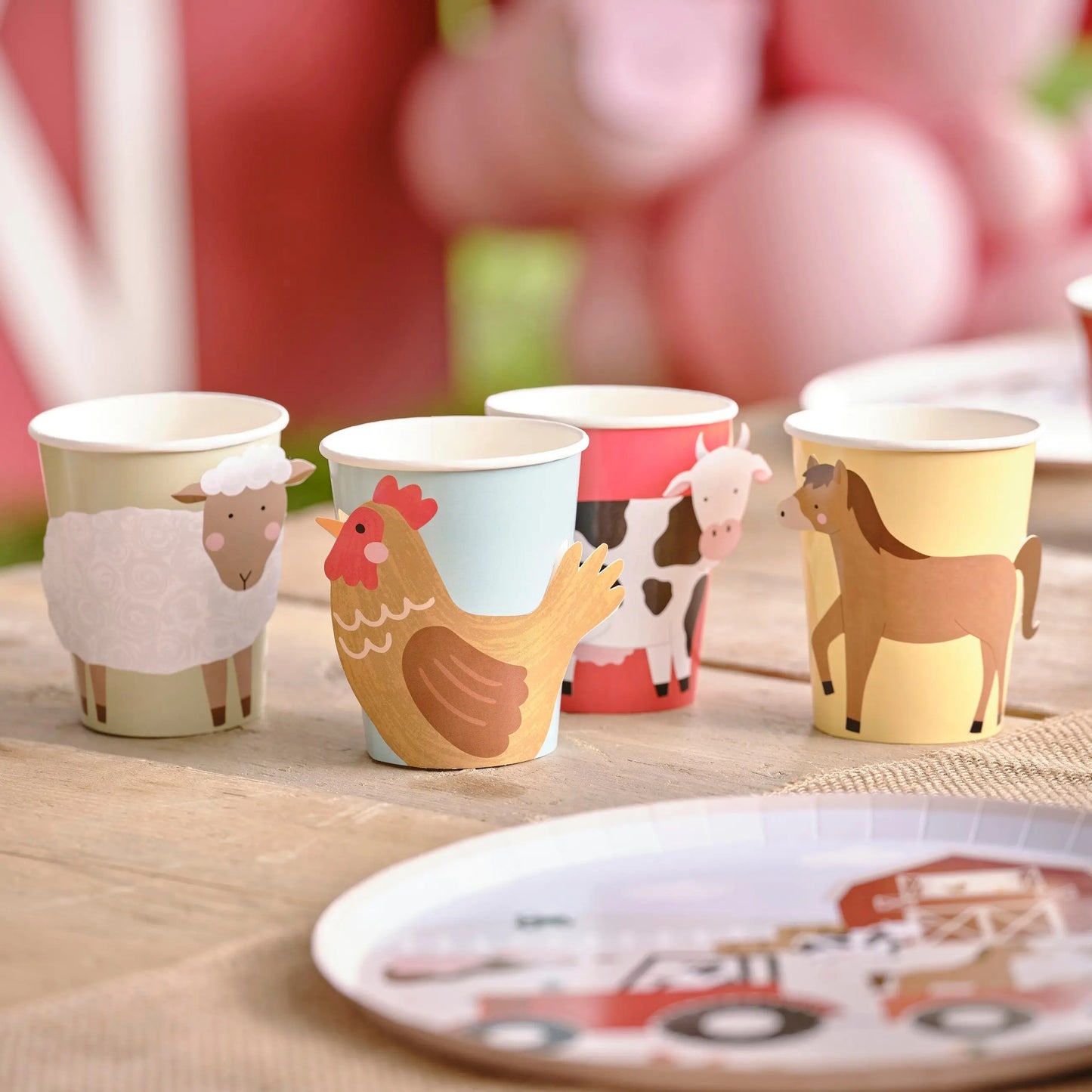 Farm Animals Paper Party Cups Ginger Ray