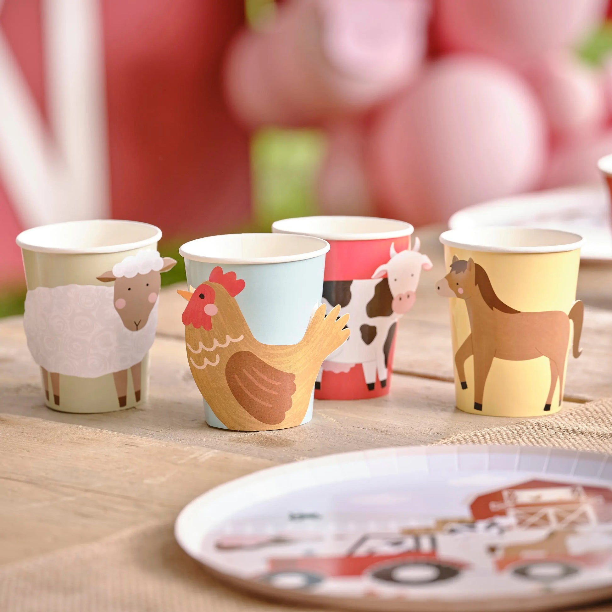 Farm Animals Paper Party Cups Ginger Ray