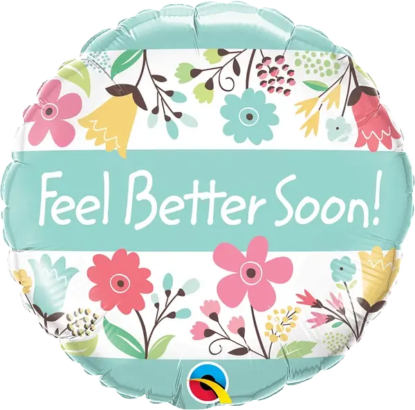 Feel Better Soon! Floral Foil Balloon qualatex